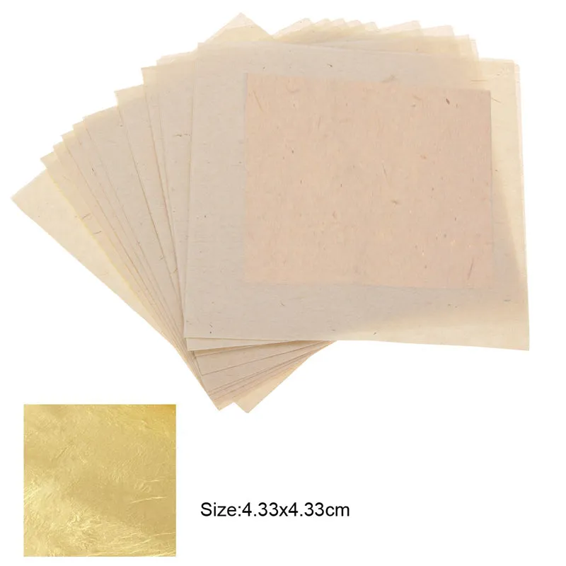 10 Sheets of Imitation Gold Foil for Arts, Gilding, and Crafting Decoration - 10Pcs Arts Gilding DIY