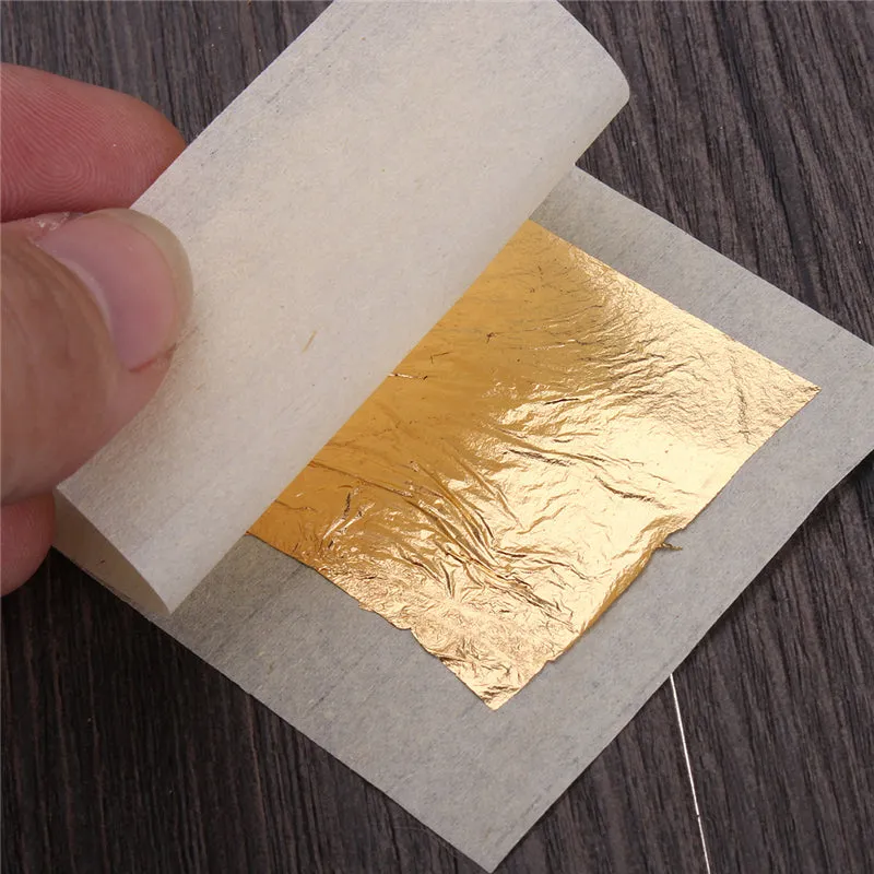 10 Sheets of Imitation Gold Foil for Arts, Gilding, and Crafting Decoration - 10Pcs Arts Gilding DIY