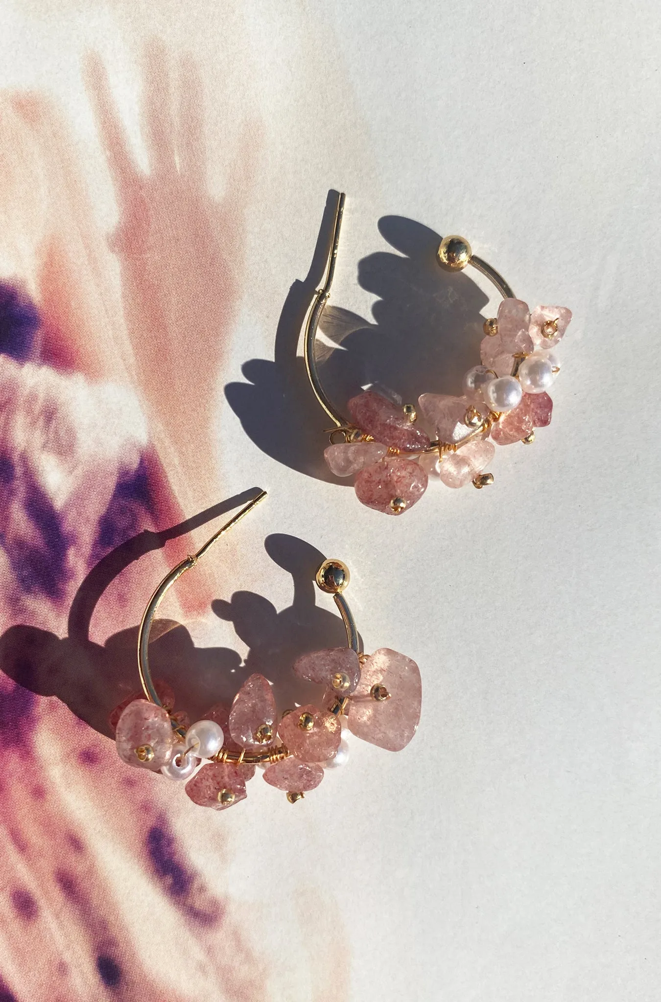 Ayaka Earrings - Rose Pink