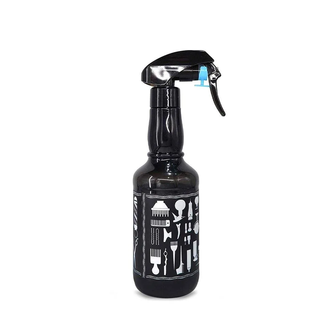 Barbershop Salon Hair Spray plastic bottle Black 500ml