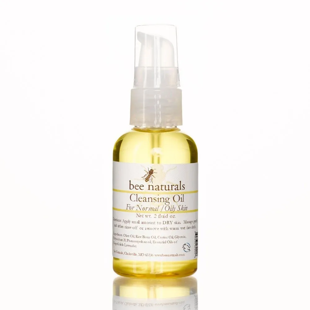 Cleansing Oil Makeup Remover – Gentle & Nourishing Cleanser for Normal and Oily Skin with Castor, Rice Bran & Olive Oils, 2 fl oz