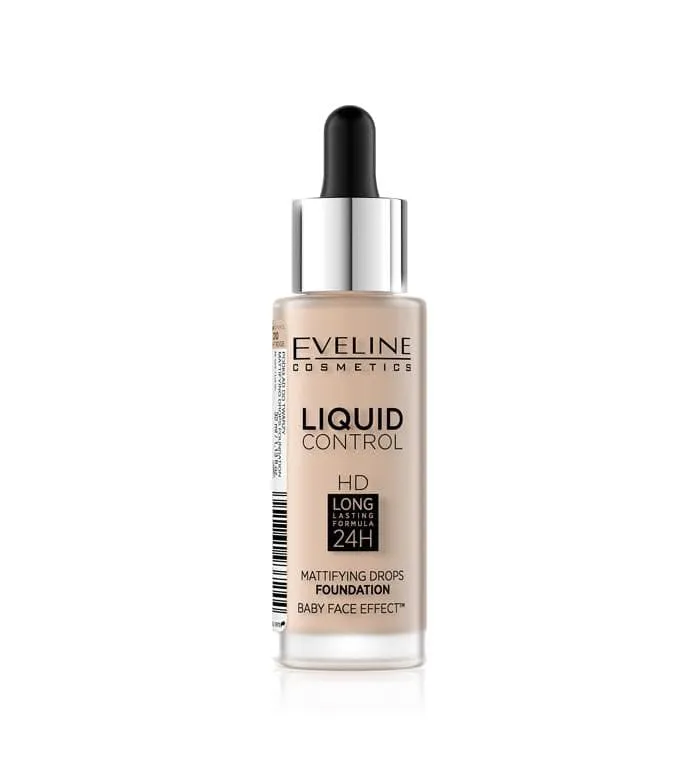 Eveline Liquid Control Mattifying Drops Foundation - 10 Light Beige