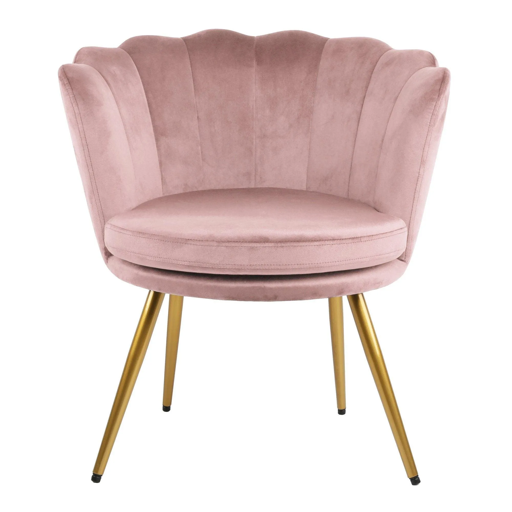 Flora accent chair - scalloped - blush pink