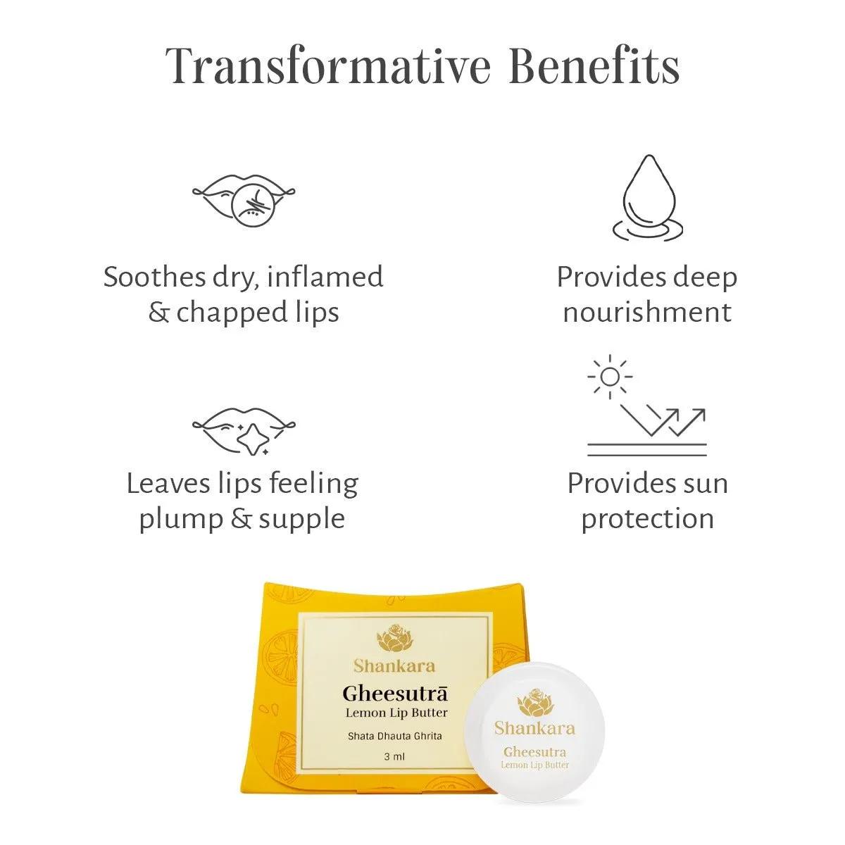 Gheesutra Lemon Lip Butter 4ml