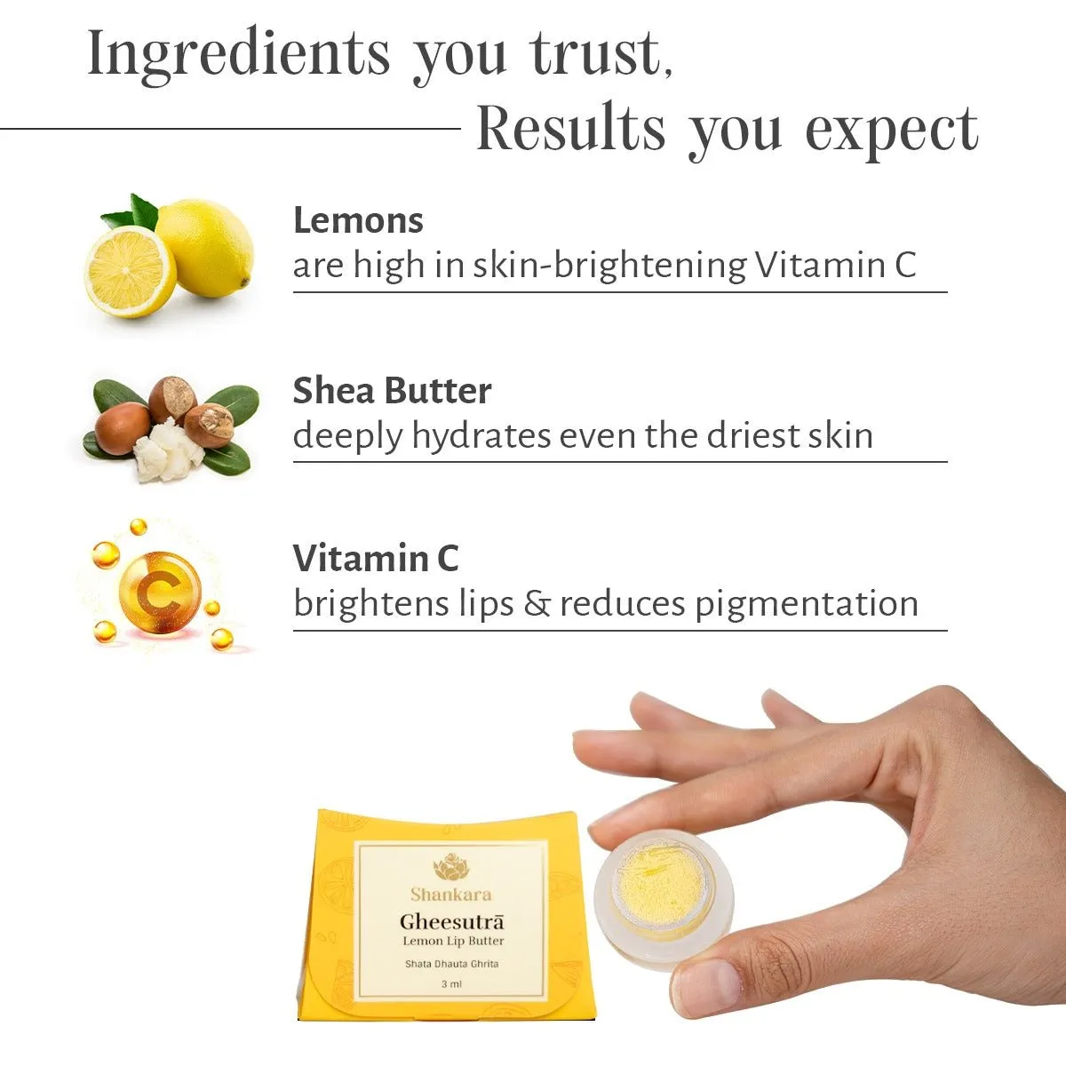 Gheesutra Lemon Lip Butter 4ml