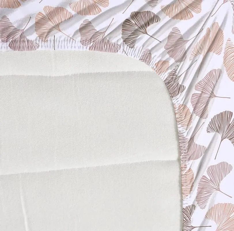 HOMICON Pure Cotton Elastic Fitted Bedsheets with 2 King Size Pillow Covers | Double Bed with All Around Elastic | Size - 72 King Size x 78 10 inches, Cream