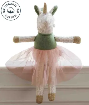 Kizzy The Unicorn- Multicolor Tulle Dress Cotton Knitted Stuffed Soft Toy for Babies / Kids