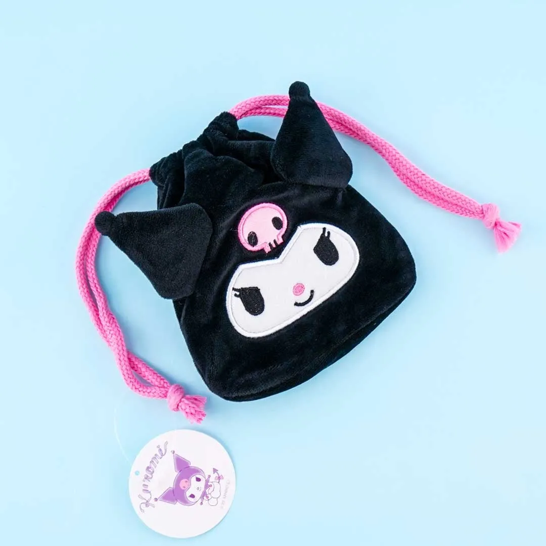 Kuromi Die-cut Drawstring Pouch
