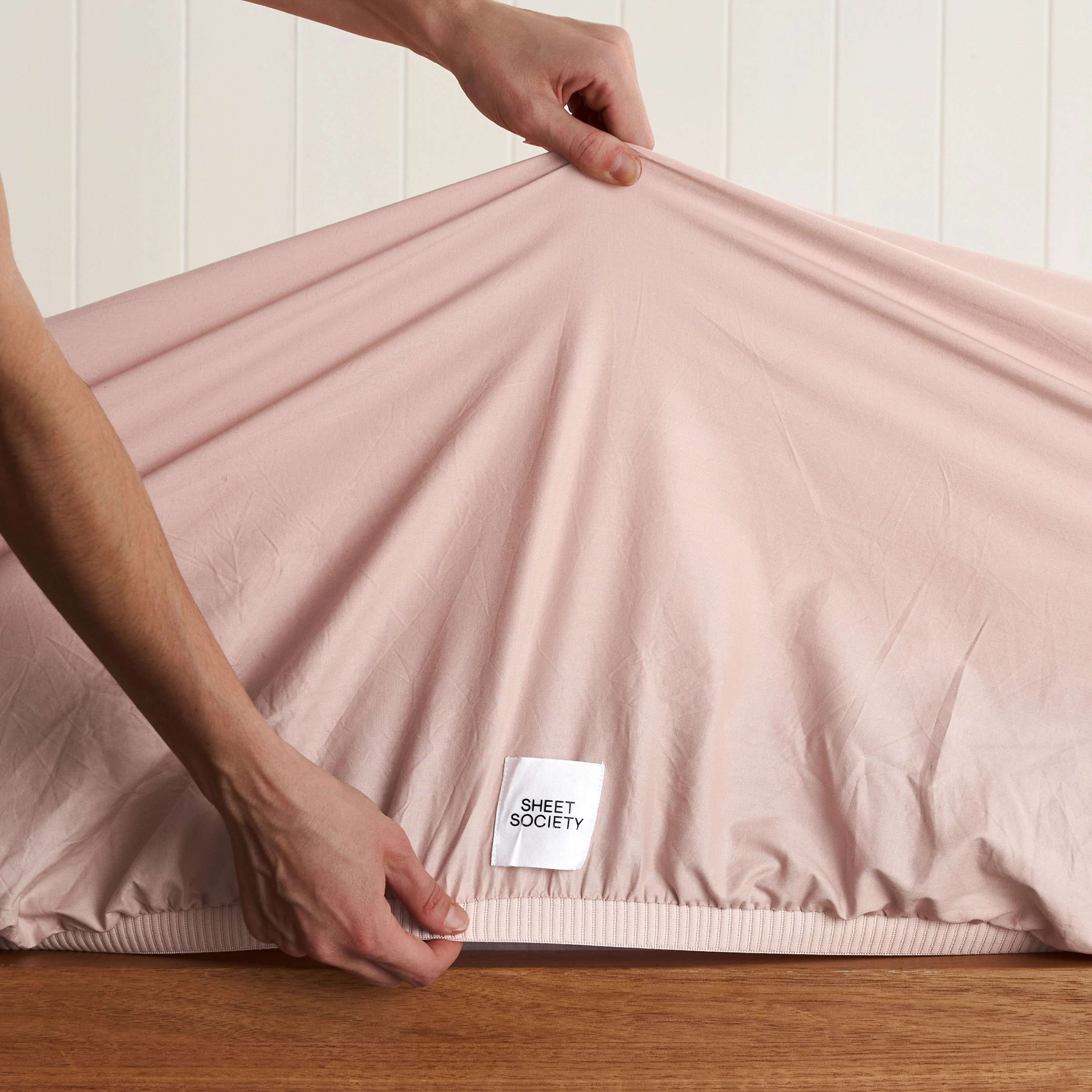 Leo Washed Cotton - Blush Kids Fitted Sheet