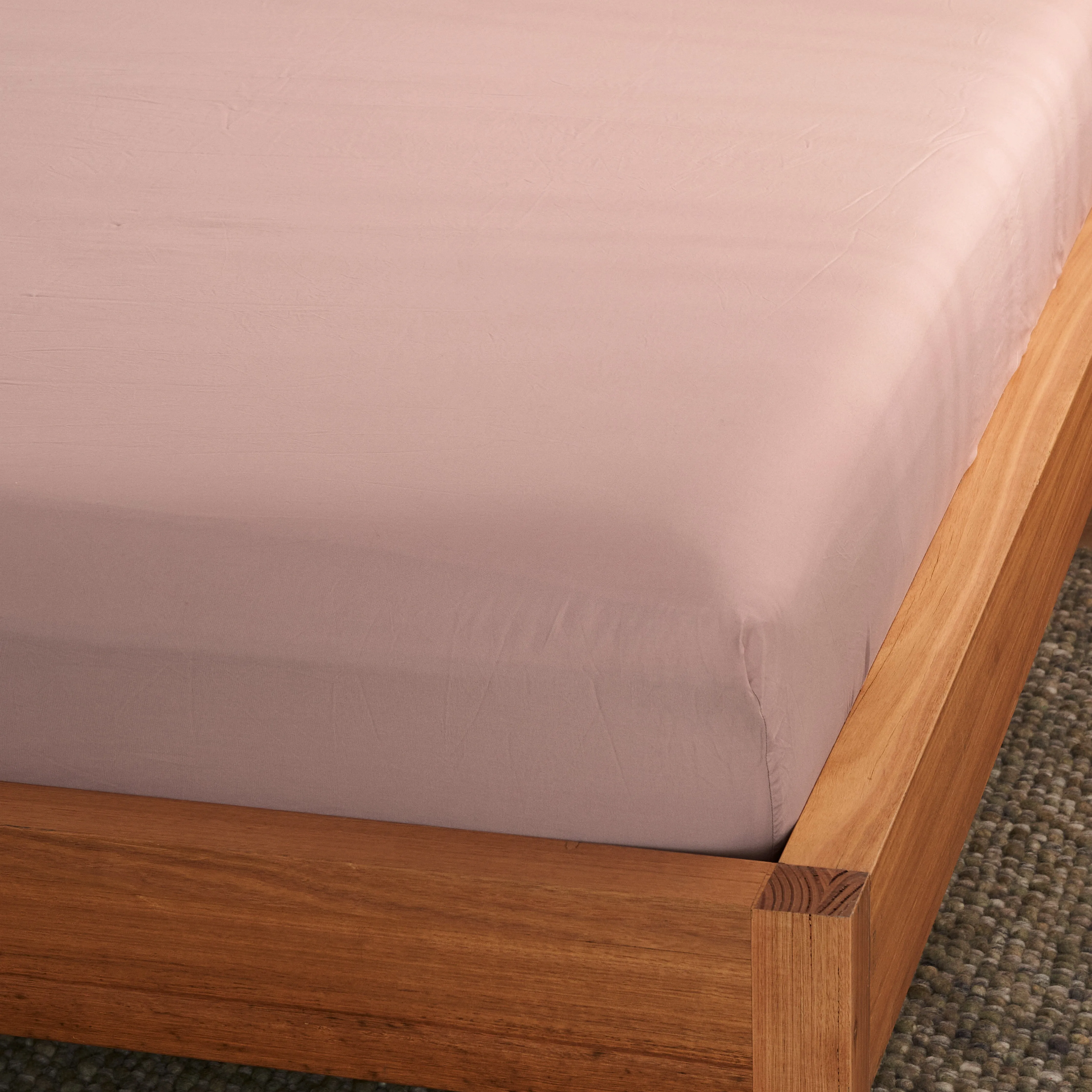 Leo Washed Cotton - Blush Kids Fitted Sheet