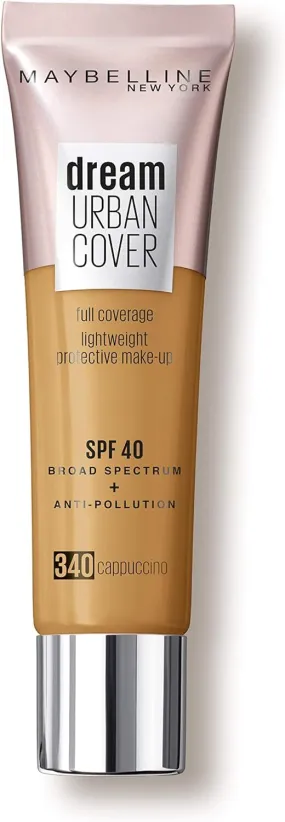 Maybelline Dream Urban Full Cover Liquid Foundation Cappuccino (340) 4.5g 30ml SPF 40