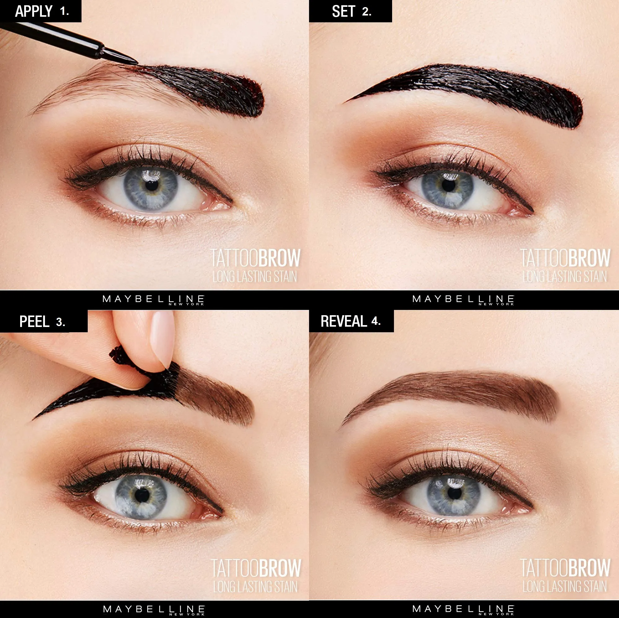 Maybelline New York Brow Tattoo Longlasting Tint Medium Brown 4.9ml