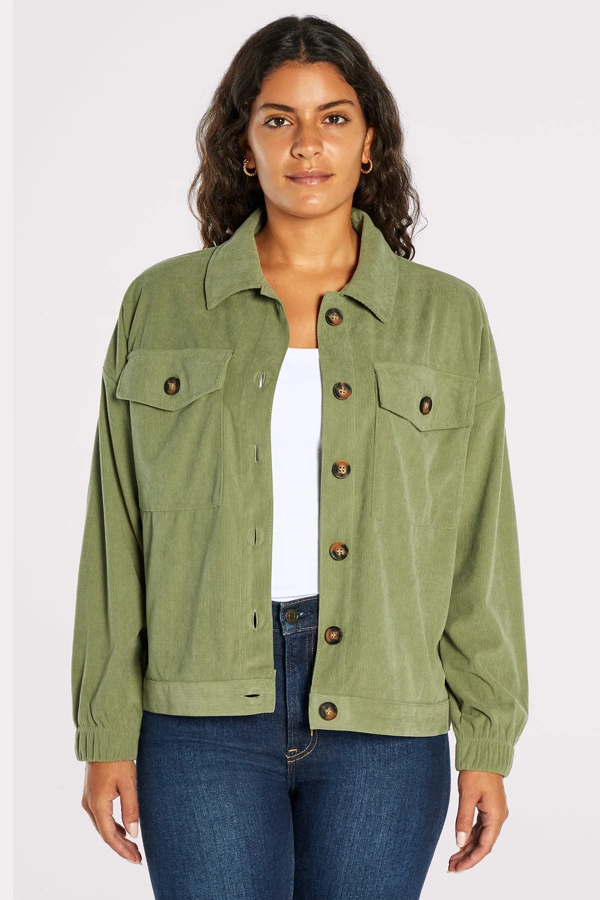 Rachel Cropped Jacket | Sea Spray