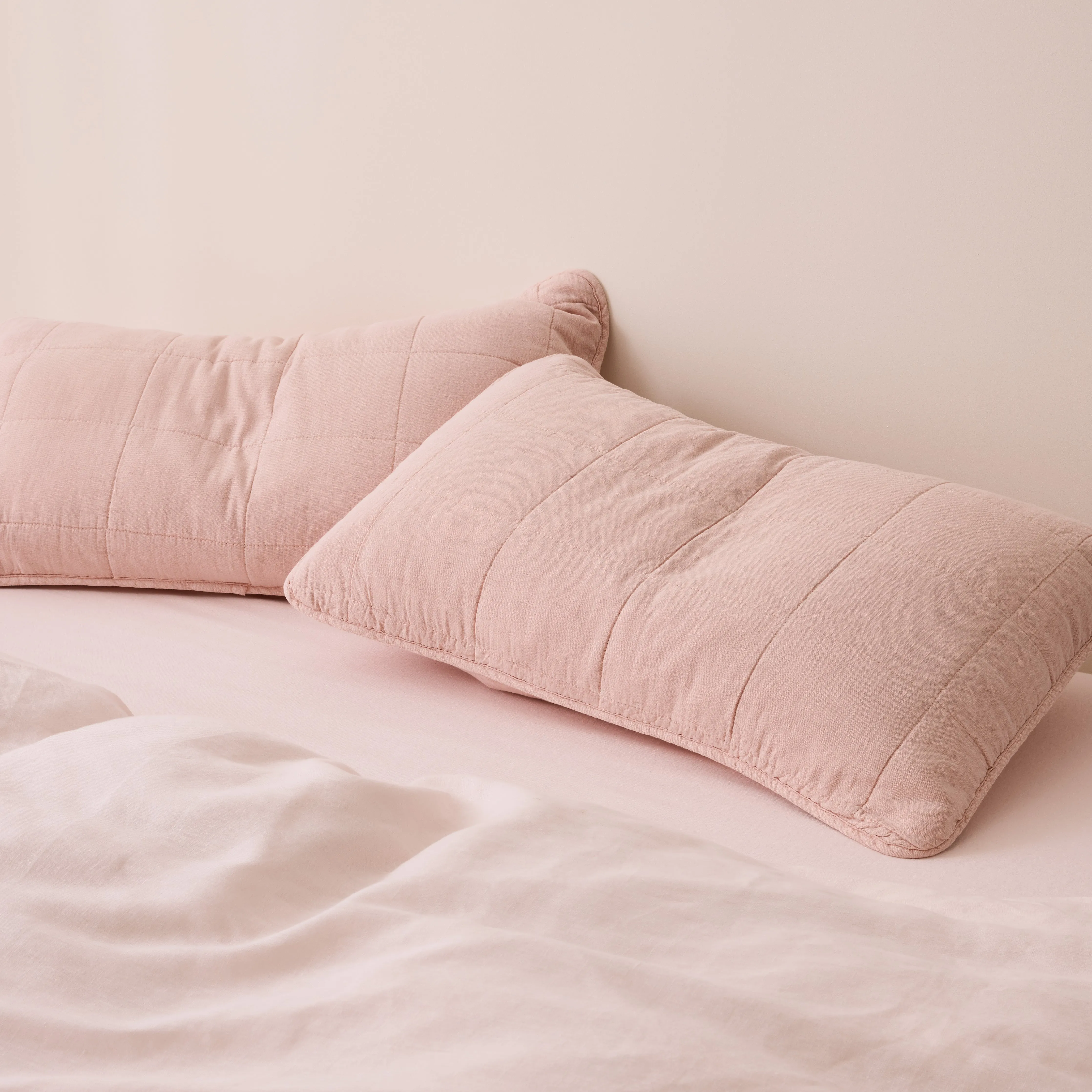 Rory Washed Cotton - Blush Pillowcases