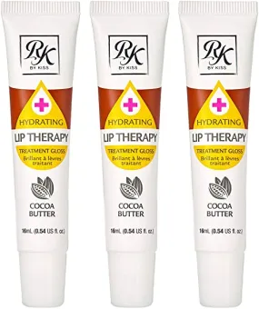 Ruby Kisses Hydrating Lip Therapy Treatment Gloss Cocoa Butter RLO03D1 (3 PACK)