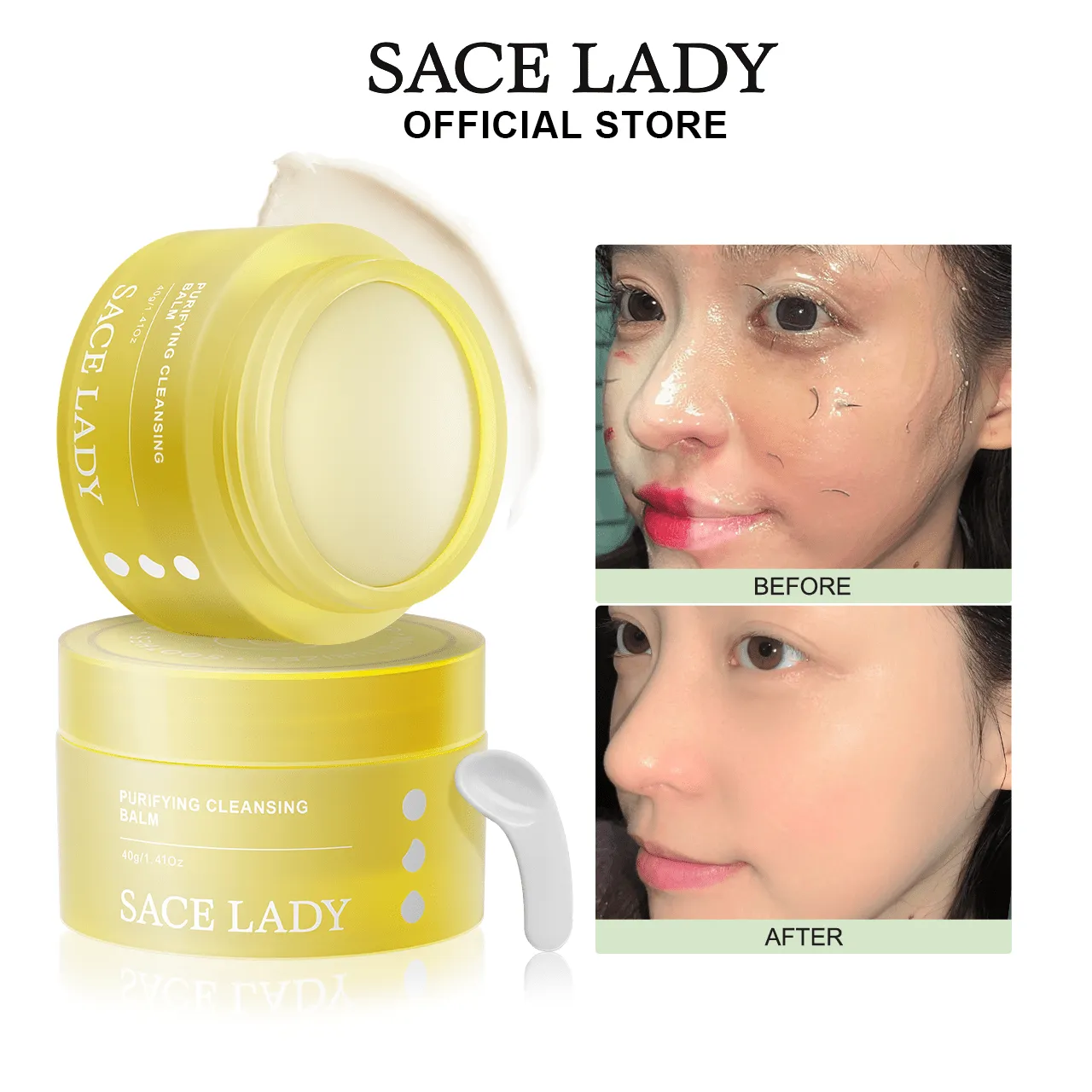 Sace Lady Purifying Cleansing Balm – Removes Makeup Instantly
