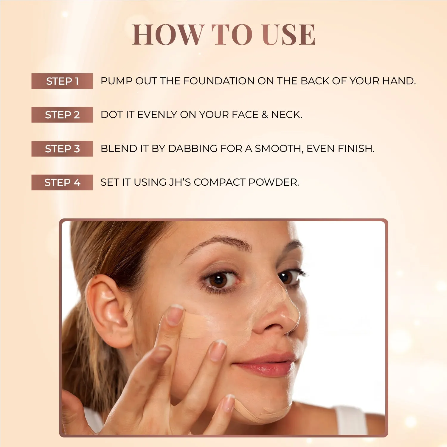Serum Foundation Dewy Finish SPF30  Tube with Rosehip & Rice Starch :20 ml